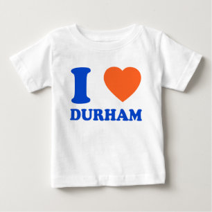 I Love Durham Heart NC Bull City Gift Baby T-Shirt