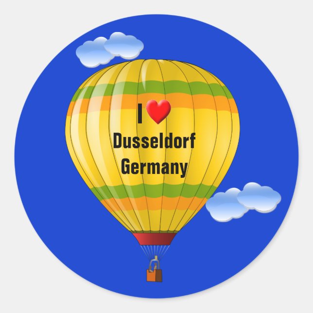 I Love Dusseldorf Germany Classic Round Sticker (Front)