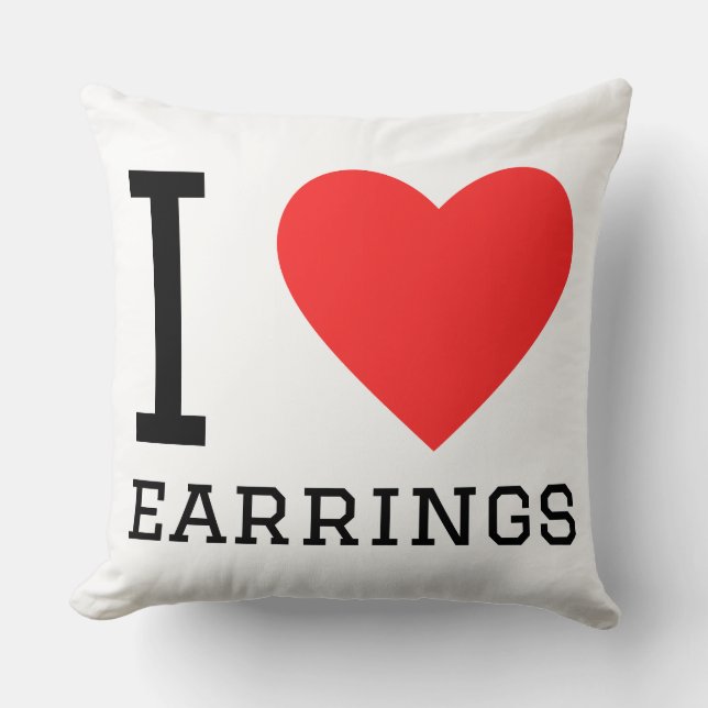 I love earrings cushion (Front)