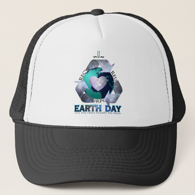 I Love Earth Day Trucker Hat (Front)