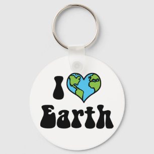 I Love Earth Keychain