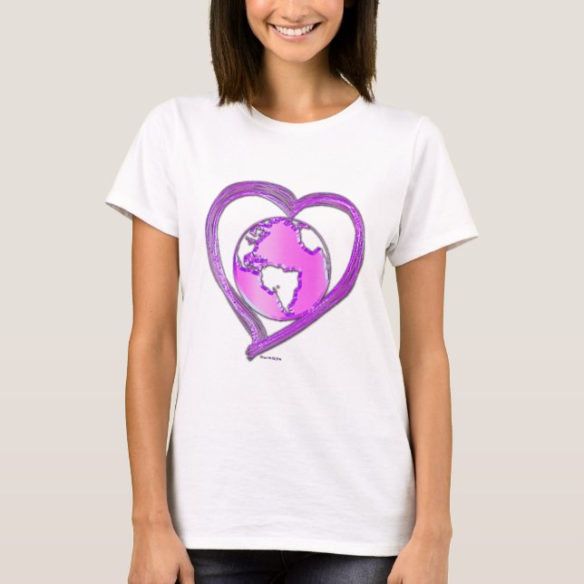 I LOVE EARTH (Pink) Series T-Shirt (Front)
