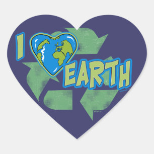 I Love Earth Recycle Sticker