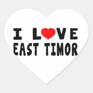 I Love East Timor Heart Sticker