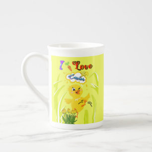 I Love Easter Bone China Mug