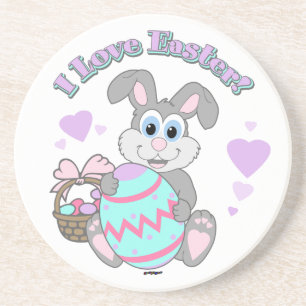 I Love Easter! Easter Bunny Coaster