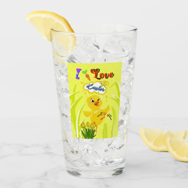 I Love Easter Glass (Front Ice)
