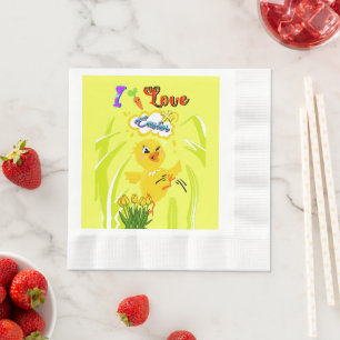 I Love Easter Napkin
