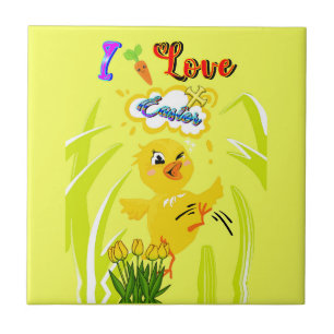 I Love Easter Tile