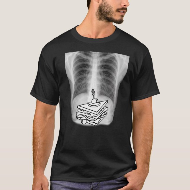 I Love Eating Sandwiches X Ray Proves It   T-Shirt (Front)