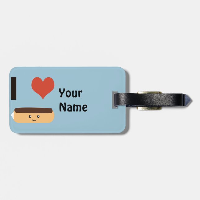 I love Eclairs Luggage Tag (Back Horizontal)
