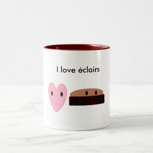 I love éclairs Two-Tone coffee mug