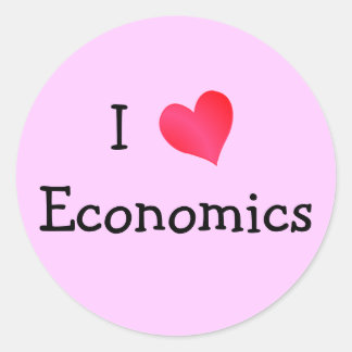 I Love Economics Classic Round Sticker