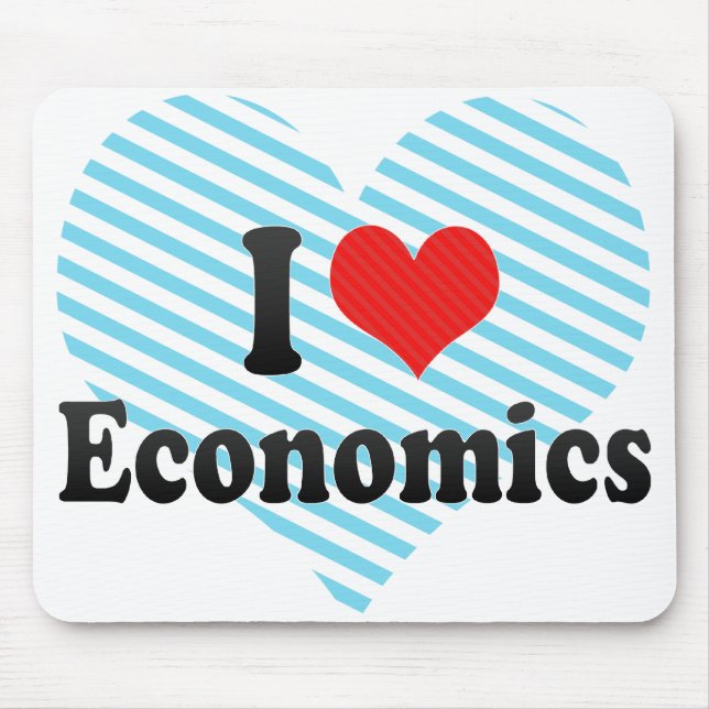 I Love Economics Mouse Pad (Front)