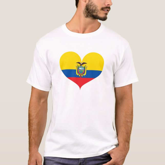 I Love Ecuador Flag T-Shirt (Front)