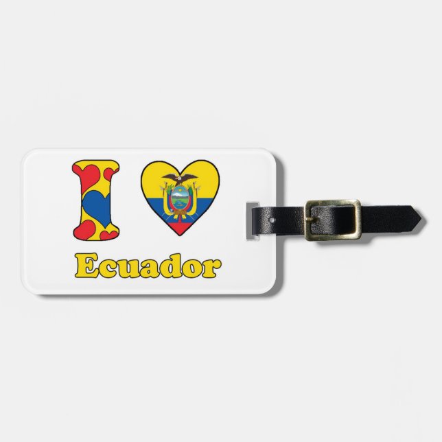 I love Ecuador Luggage Tag (Front Horizontal)