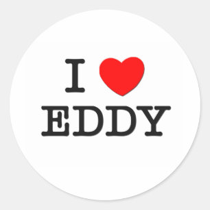 I Love Eddy Classic Round Sticker