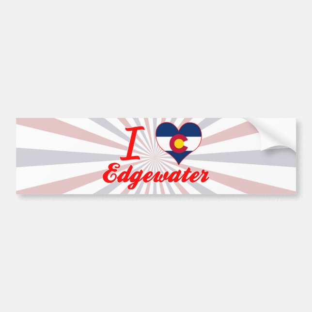 I Love Edgewater, Colorado Bumper Sticker (Front)