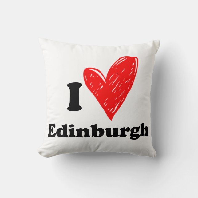 I love Edinburgh Cushion (Front)