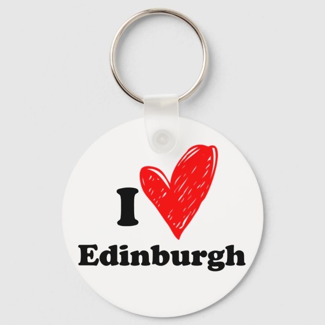 I love Edinburgh Key Ring (Front)