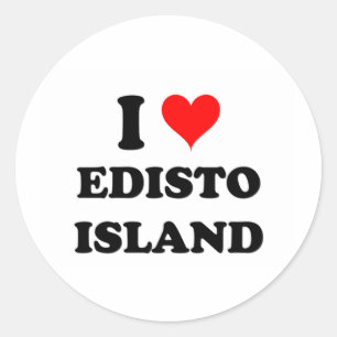 I Love Edisto Island Classic Round Sticker