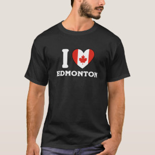 I Love Edmonton Canada heart Flag Premium_3 T-Shirt