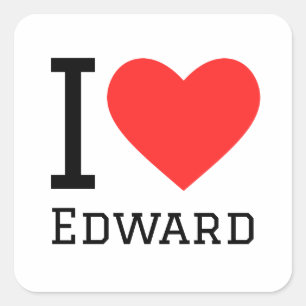 I love edward square sticker