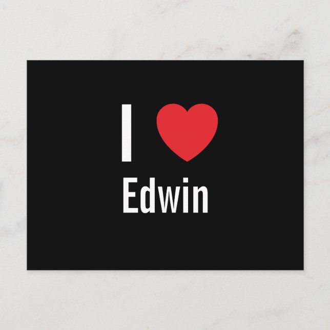 I love Edwin Postcard (Front)