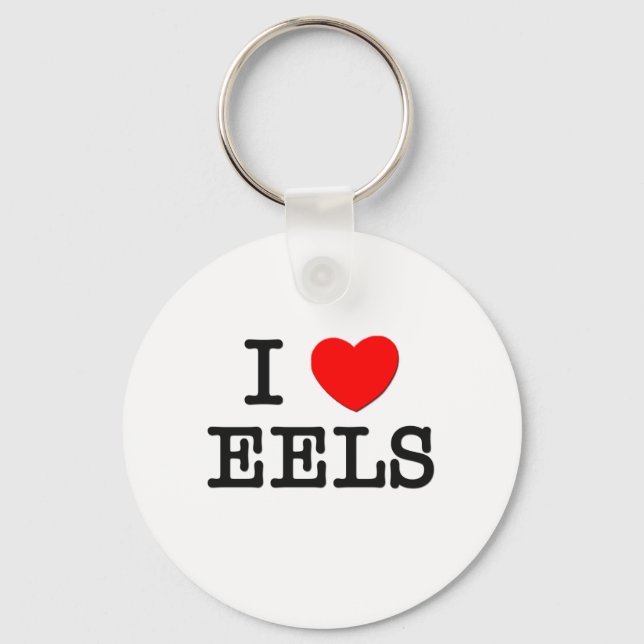I Love EELS ( food ) Key Ring (Front)