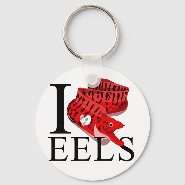 I Love Eels Keychains (Front)