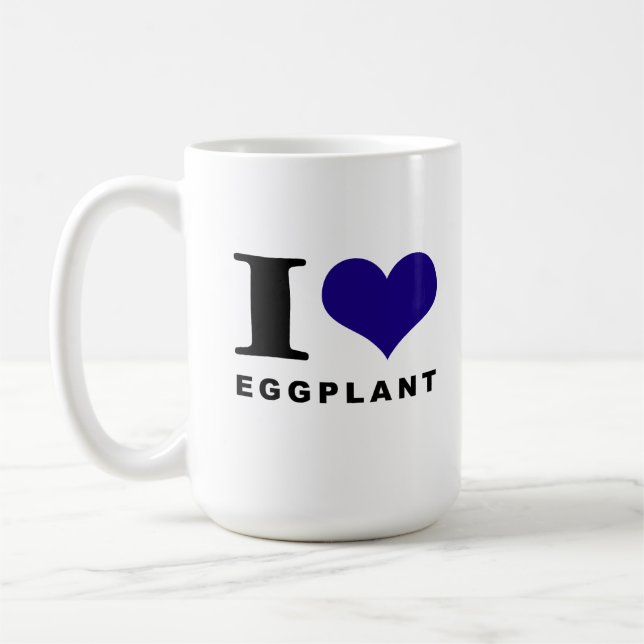 I love Eggplant Coffee Mug (Left)