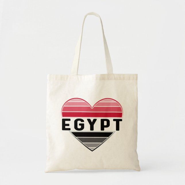 I Love Egypt, Egyptian Heart Tote Bag (Front)