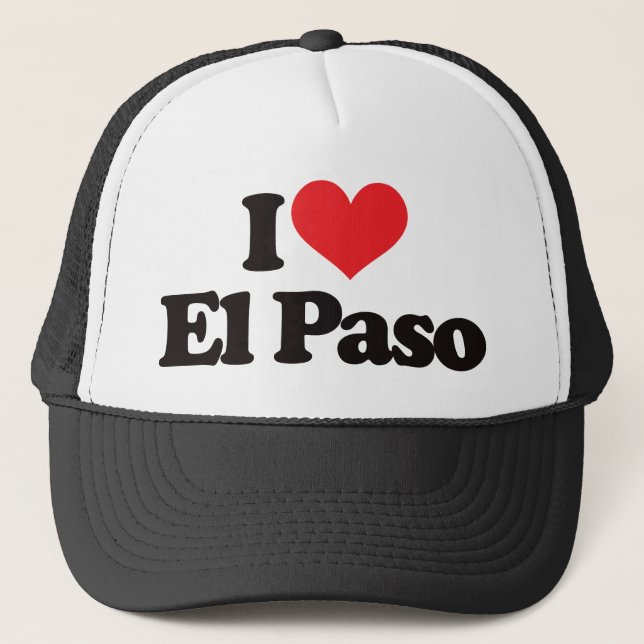 I Love El Paso Trucker Hat (Front)