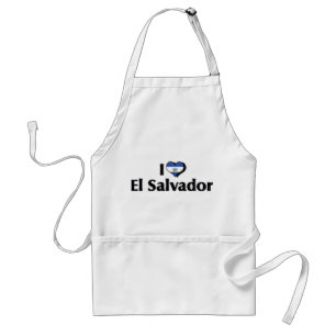 I Love El Salvador Flag Standard Apron