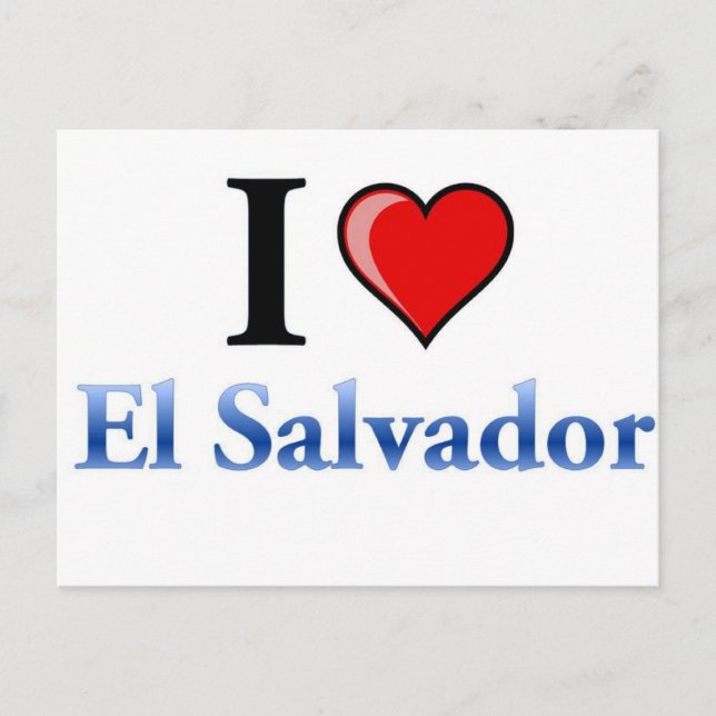 I Love El Salvador Postcard (Front)