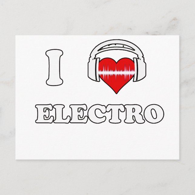 I Love Electro Postcard (Front)