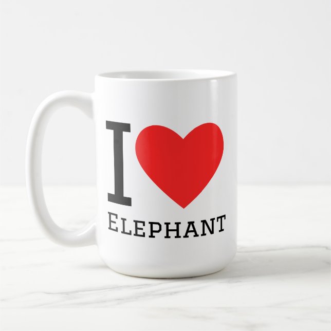 I love elephant coffee mug (Left)