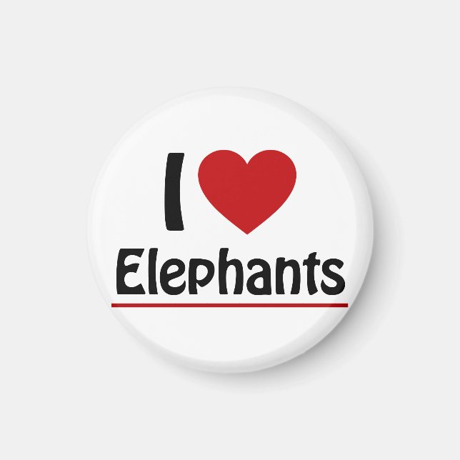 I love Elephants Magnet (Front)