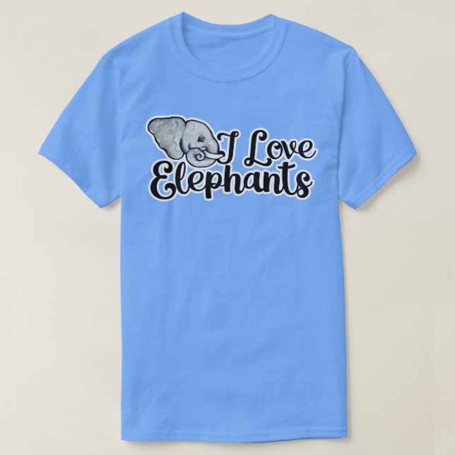 I love elephants T-Shirt (Design Front)