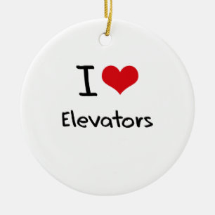 I love Elevators Ceramic Tree Decoration