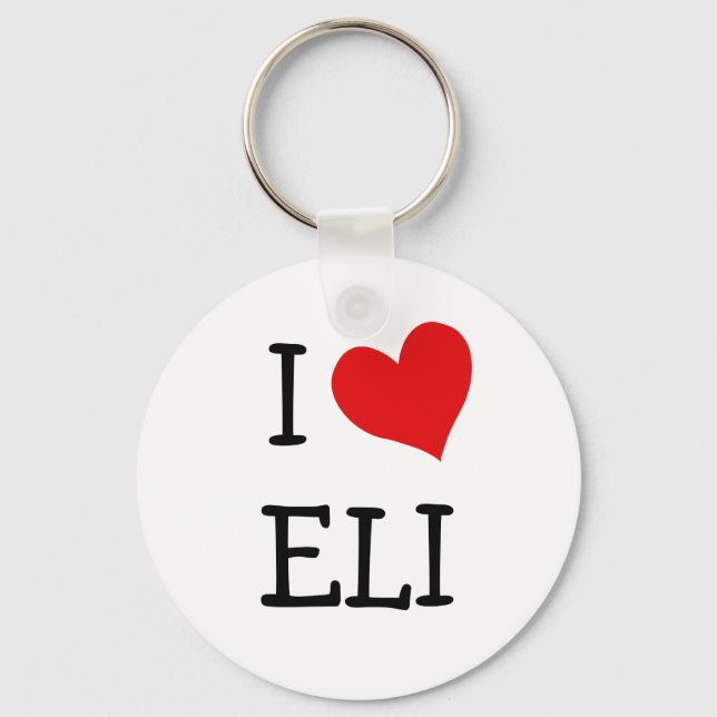 I Love Eli Key Ring (Front)