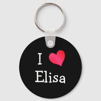 I Love Elisa Key Ring