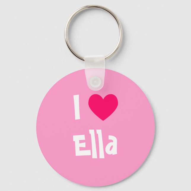 I Love Ella Key Ring (Front)