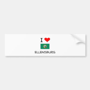 I Love Ellensburg Washington Bumper Sticker
