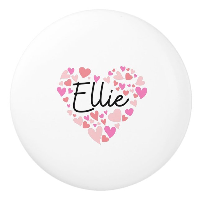 I love Ellie Ceramic Knob (Front)