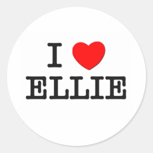 I Love Ellie Classic Round Sticker