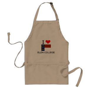 I Love Elon College North Carolina Standard Apron