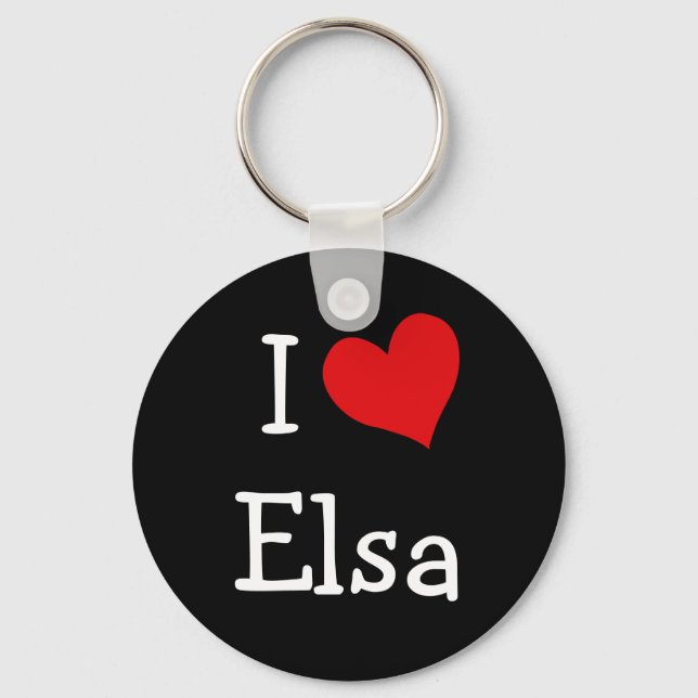 I Love Elsa Key Ring (Front)