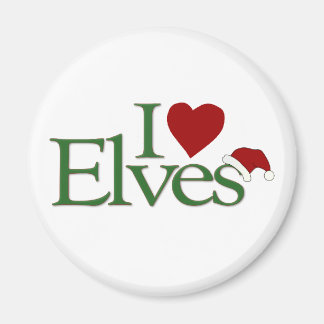 I Love Elves Magnet