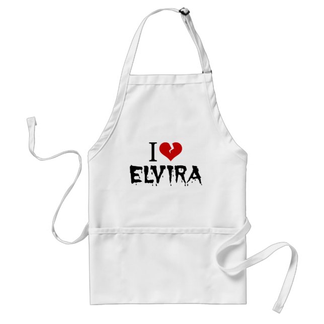 I Love Elvira Broken Heart Standard Apron (Front)